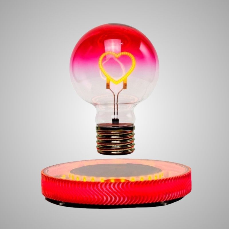 Magnetic levitation love light bulb